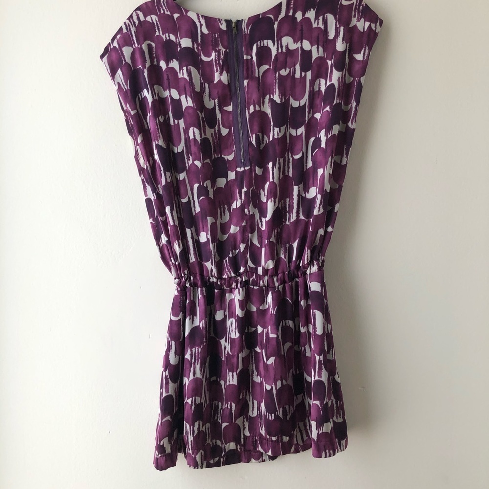 Collective Concepts Abstract Purple Blouson Dress - Picture 4 of 5
